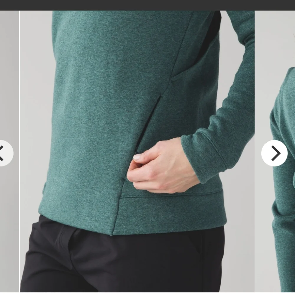 Lululemon &go Endeavor Long Sleeve Heathered Deep Green - Picture 6 of 12